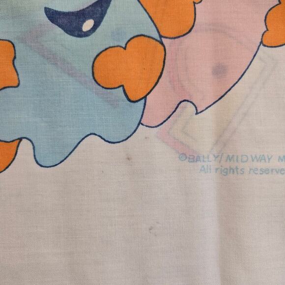 Vintage Pac-Man Single Standard Pillowcase Bally Midway Dan River Made in USA - Picture 7 of 12